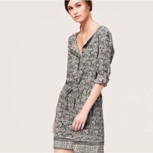 Loft Casual 3/4 Front Button Jumpsuit Romper Pockets Shorts 00